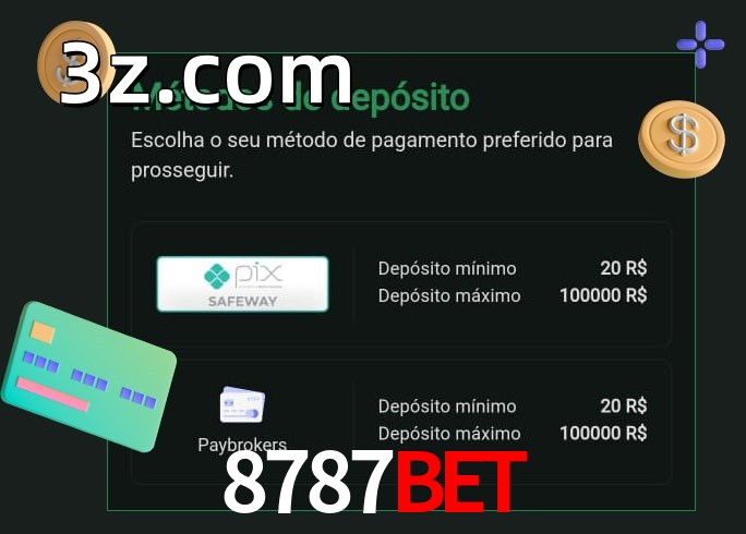 O cassino 8787BETbet oferece uma grande variedade de métodos de pagamento